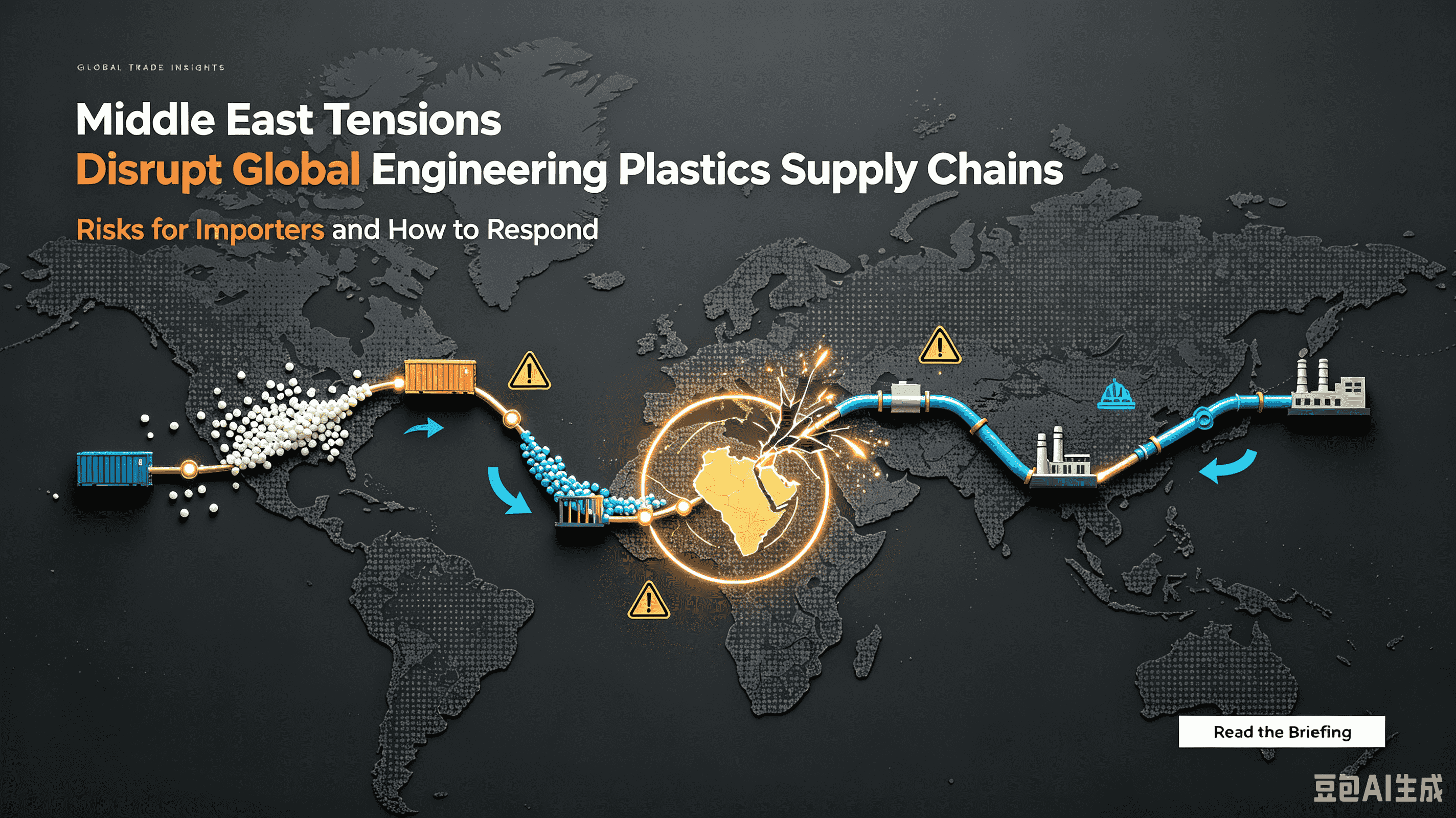 Igangværende geopolitiske spændinger i Mellemøsten forstyrrer globale tekniske plastforsyningskæder – hvad importører står over for og hvordan de skal reagere